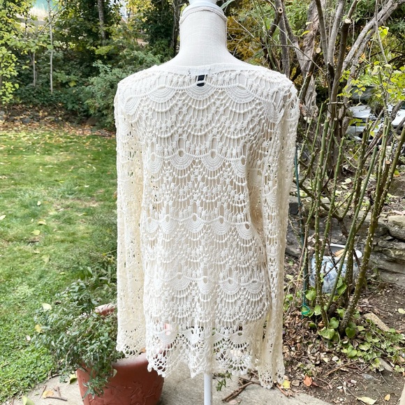Beautiful Crocheted Boho Blouse - Picture 5 of 9